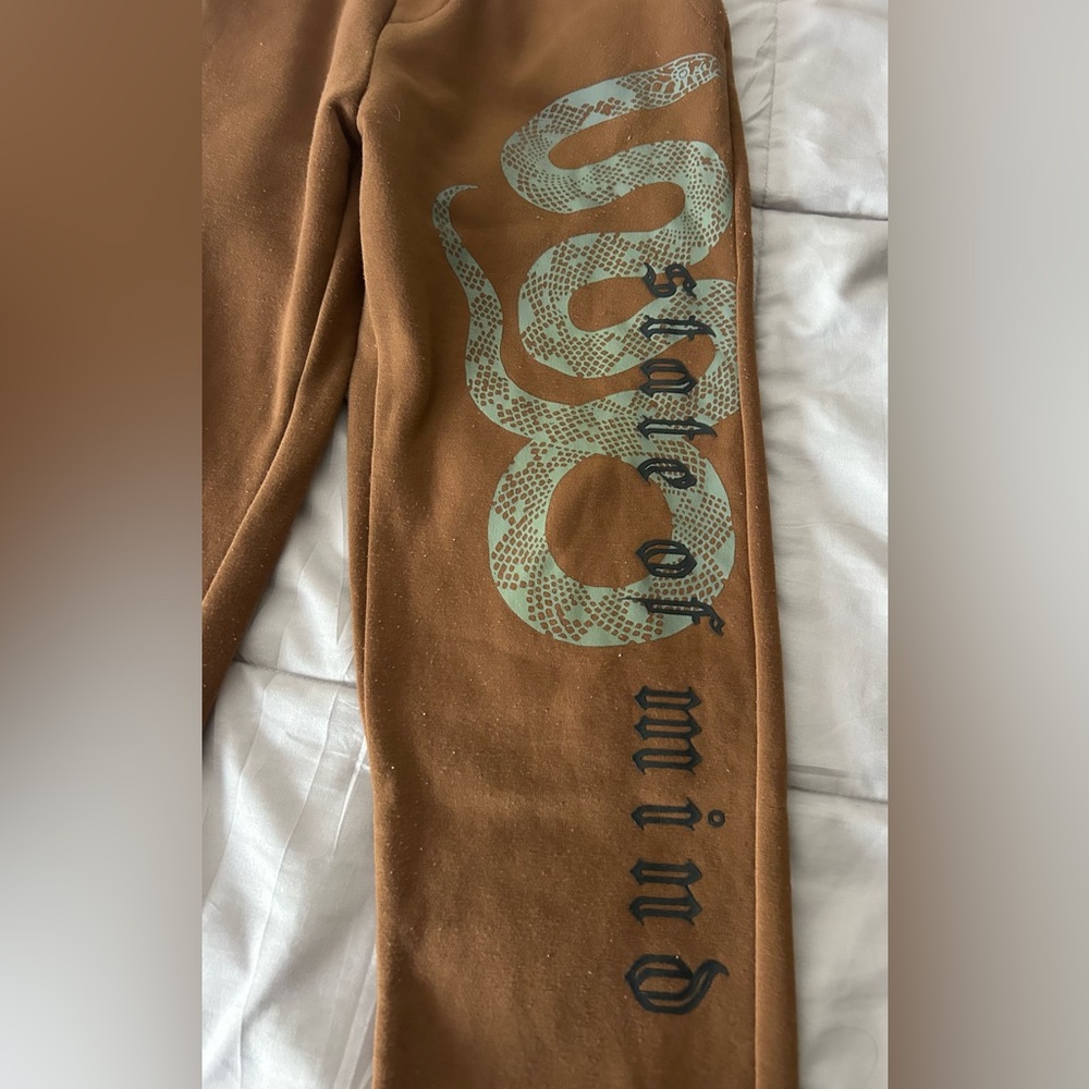 Rue21 Brown Sweatpants with Snake Design - Picture 3 of 8